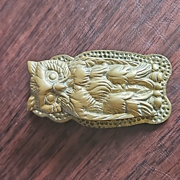Other - Brass Owl Clip Vintage